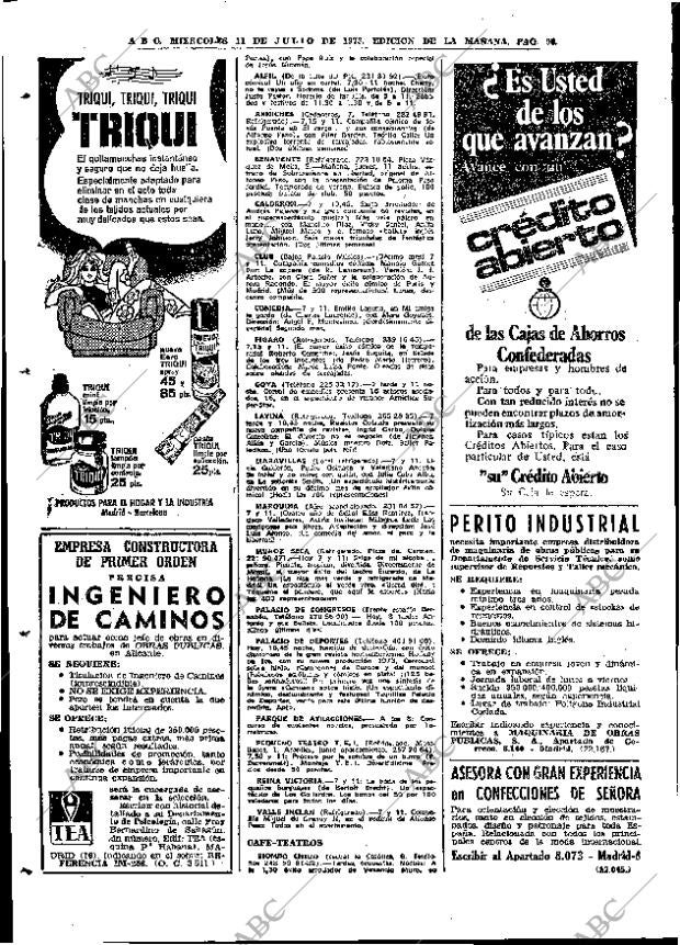 ABC MADRID 11-07-1973 página 90