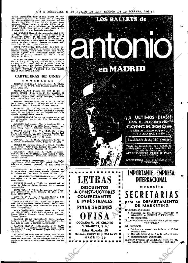 ABC MADRID 11-07-1973 página 91