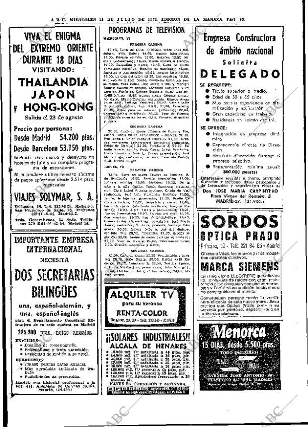 ABC MADRID 11-07-1973 página 96