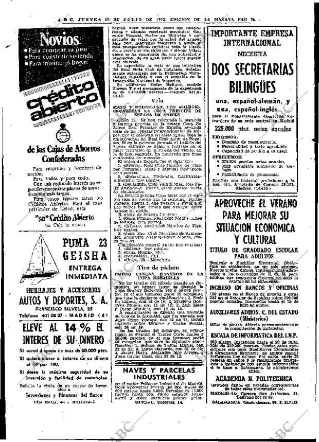 ABC MADRID 12-07-1973 página 74