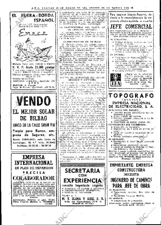 ABC MADRID 14-07-1973 página 28