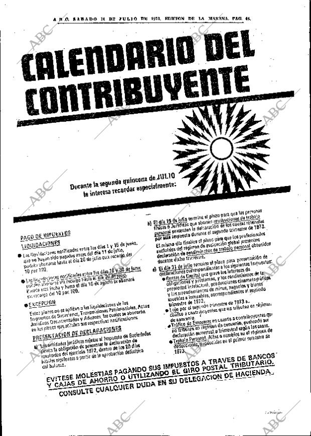 ABC MADRID 14-07-1973 página 44