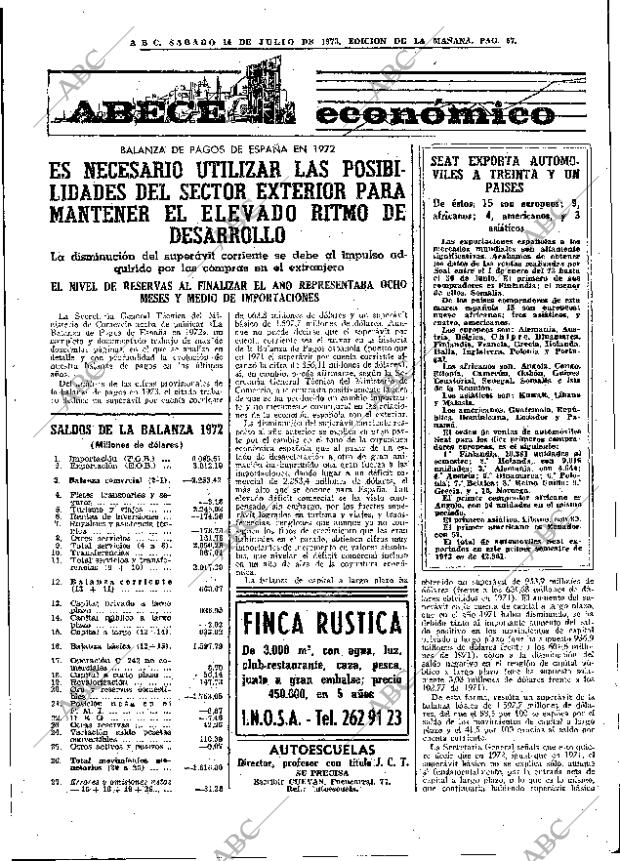 ABC MADRID 14-07-1973 página 57