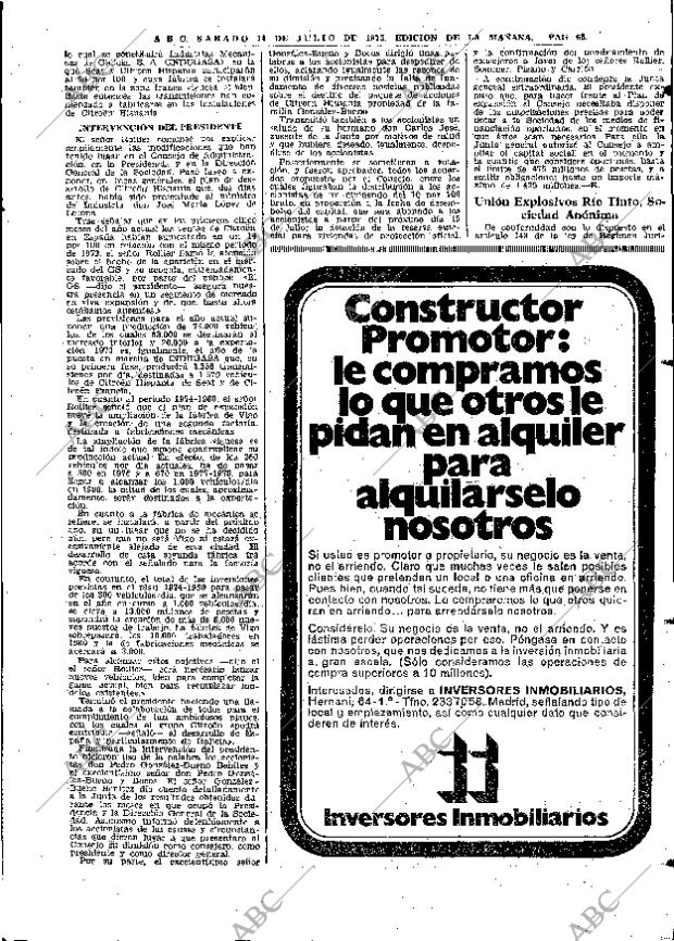 ABC MADRID 14-07-1973 página 65