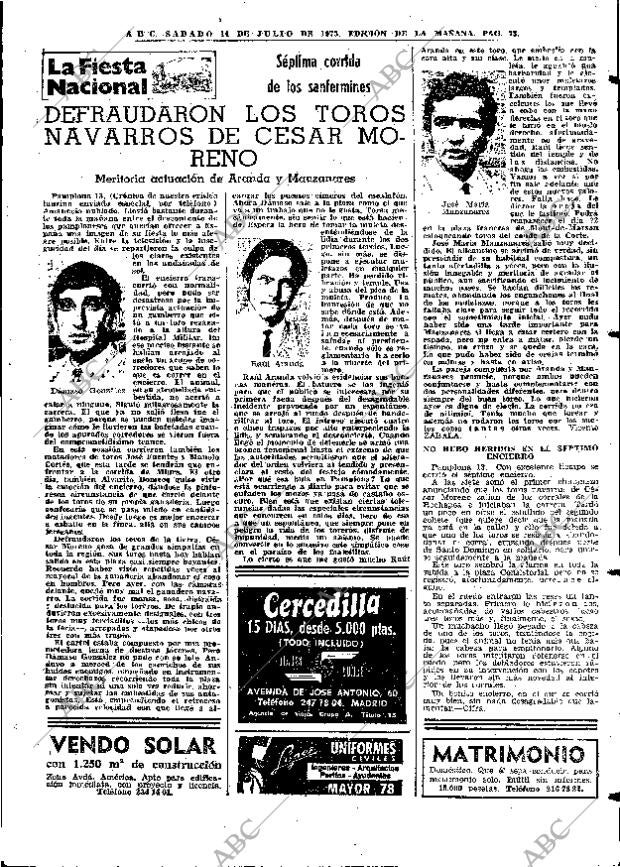 ABC MADRID 14-07-1973 página 73