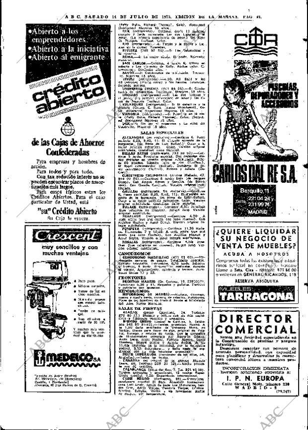 ABC MADRID 14-07-1973 página 81