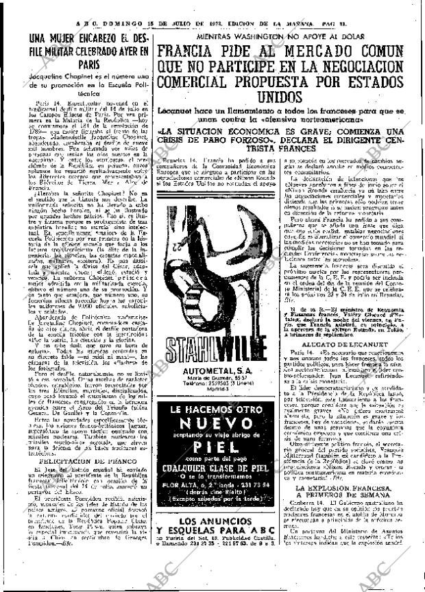 ABC MADRID 15-07-1973 página 21