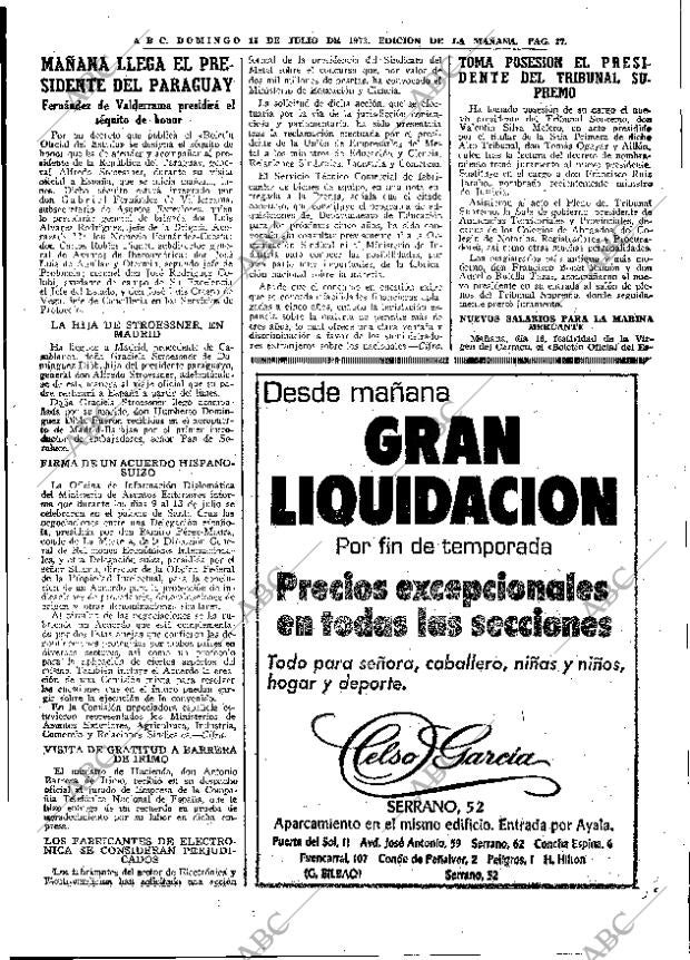 ABC MADRID 15-07-1973 página 27