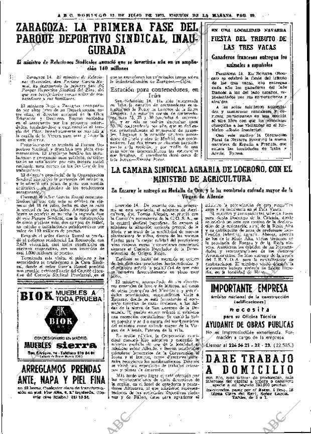 ABC MADRID 15-07-1973 página 39