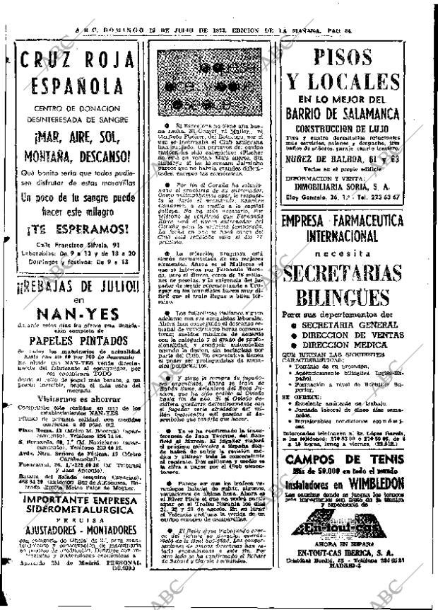 ABC MADRID 15-07-1973 página 64