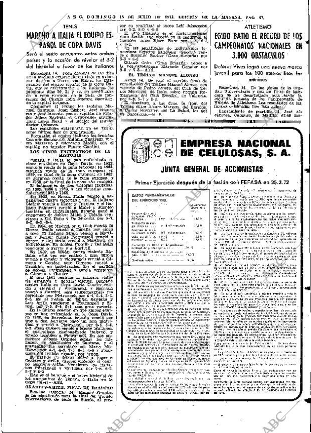 ABC MADRID 15-07-1973 página 67