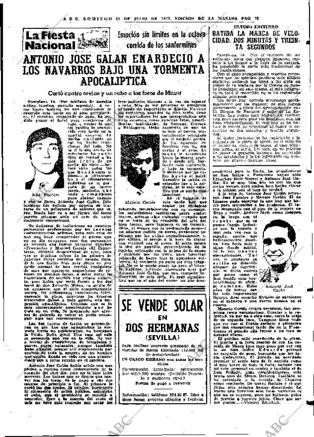 ABC MADRID 15-07-1973 página 75