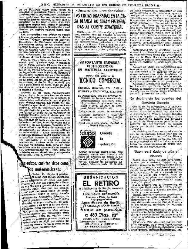 ABC SEVILLA 18-07-1973 página 44