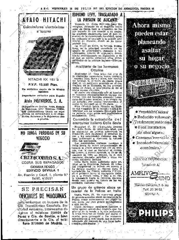 ABC SEVILLA 18-07-1973 página 48