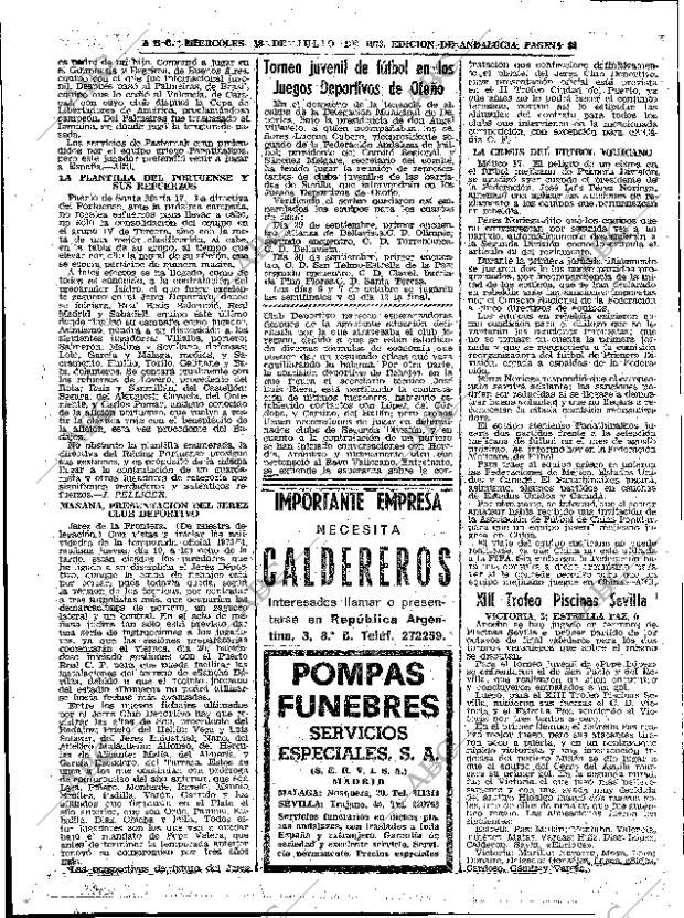 ABC SEVILLA 18-07-1973 página 64