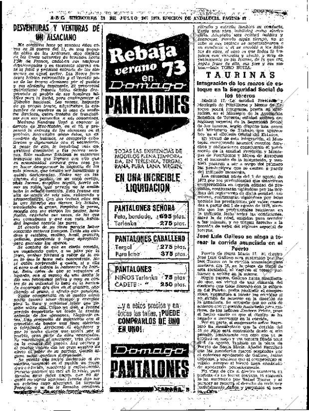 ABC SEVILLA 18-07-1973 página 67