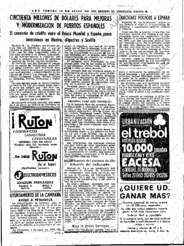 ABC SEVILLA 19-07-1973 página 45