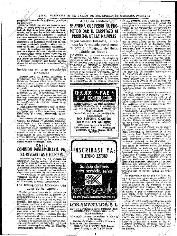 ABC SEVILLA 20-07-1973 página 44