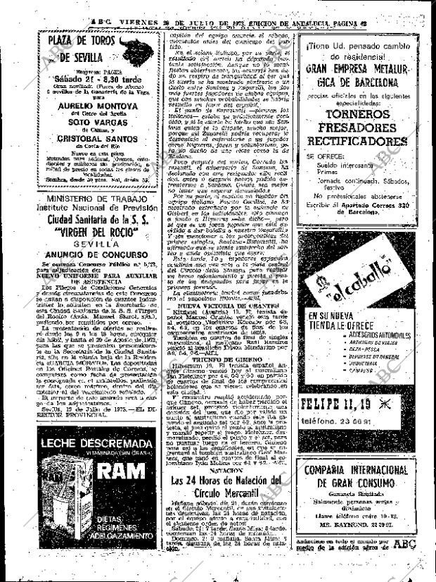 ABC SEVILLA 20-07-1973 página 62