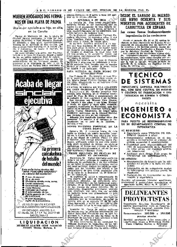 ABC MADRID 21-07-1973 página 31