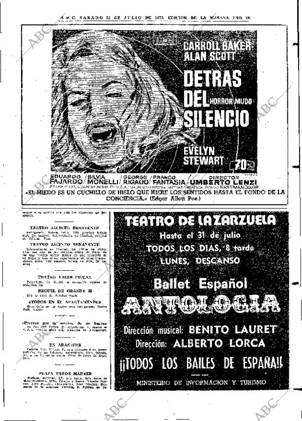 ABC MADRID 21-07-1973 página 65
