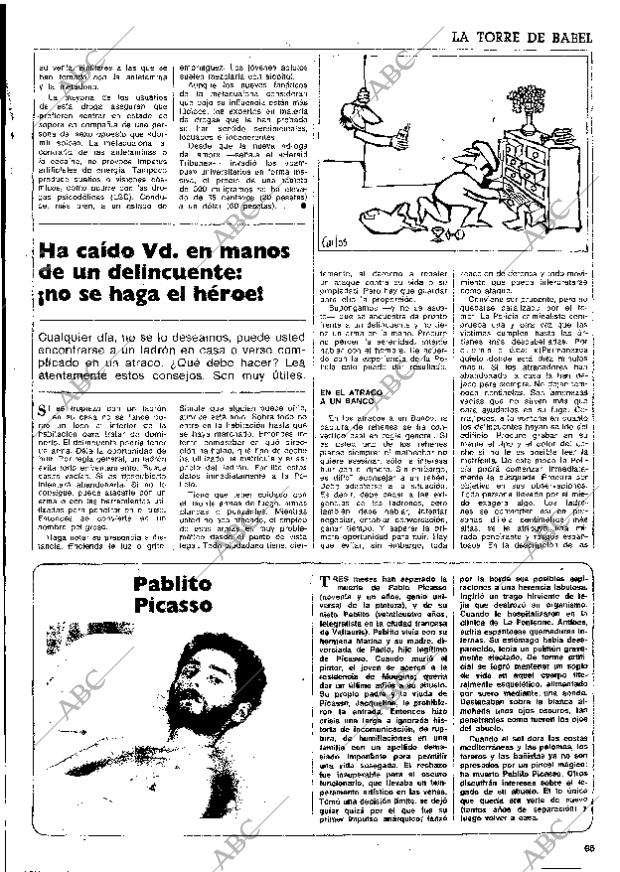 BLANCO Y NEGRO MADRID 21-07-1973 página 65
