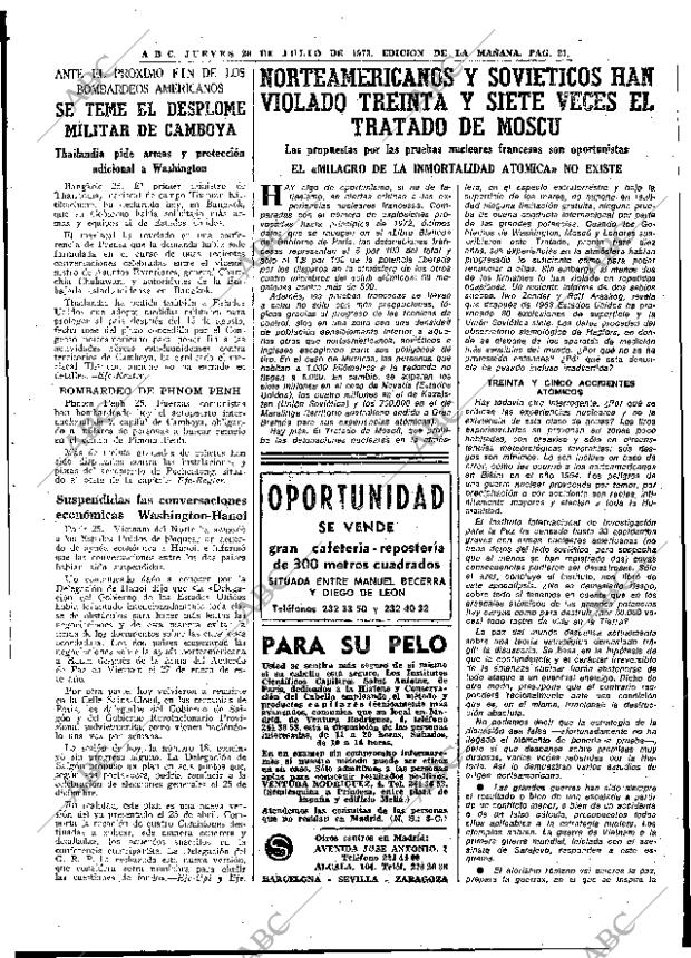 ABC MADRID 26-07-1973 página 21