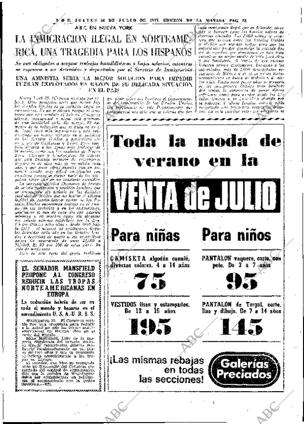 ABC MADRID 26-07-1973 página 23