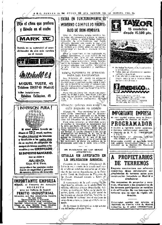 ABC MADRID 26-07-1973 página 36