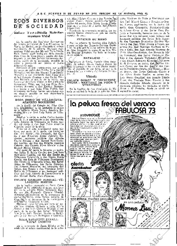 ABC MADRID 26-07-1973 página 45
