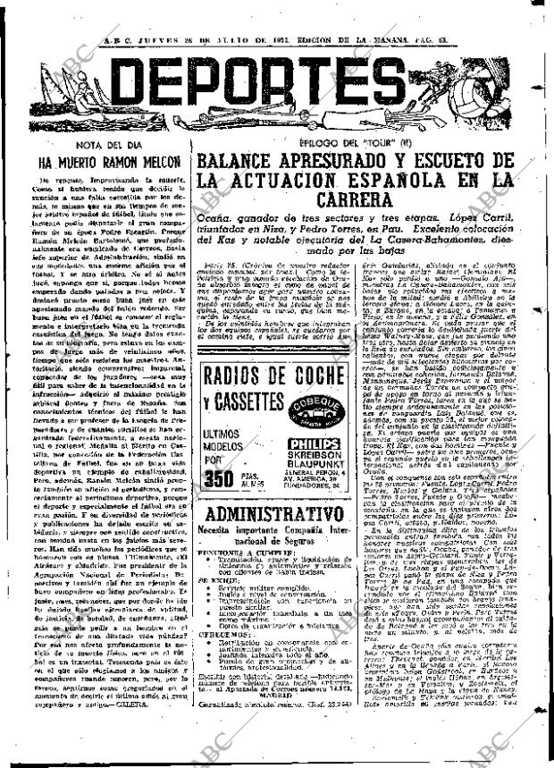 ABC MADRID 26-07-1973 página 63