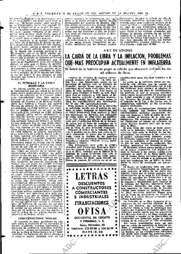 ABC MADRID 27-07-1973 página 54