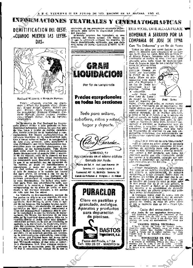 ABC MADRID 27-07-1973 página 63