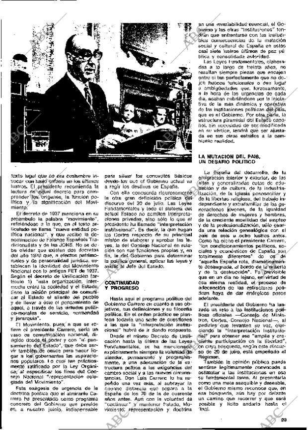 BLANCO Y NEGRO MADRID 28-07-1973 página 23