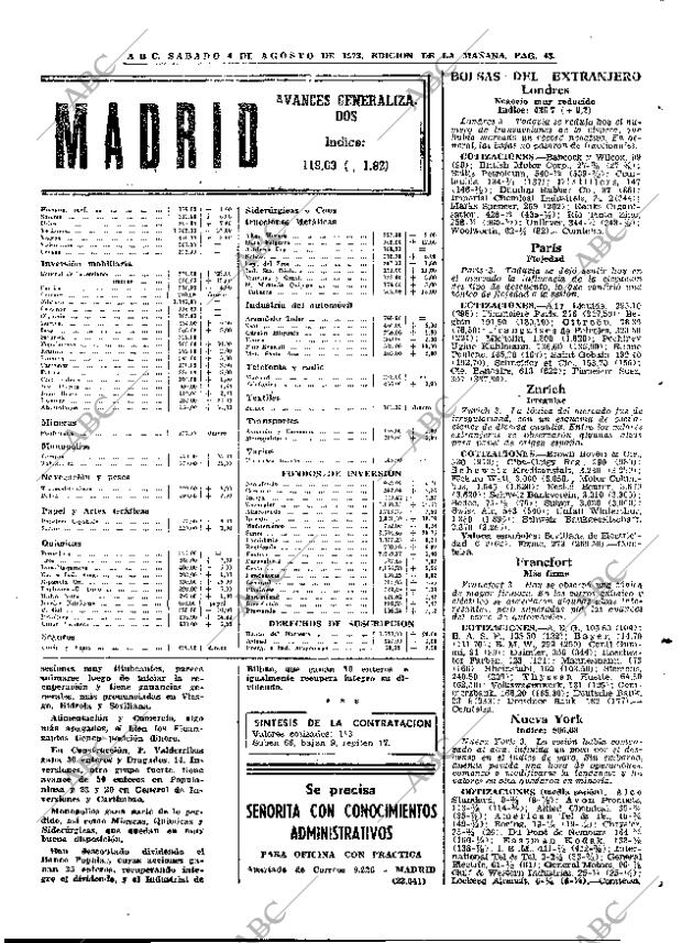 ABC MADRID 04-08-1973 página 43