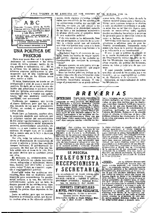 ABC MADRID 10-08-1973 página 14