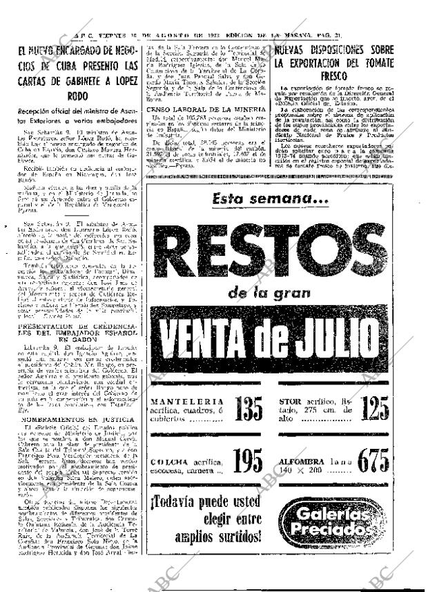 ABC MADRID 10-08-1973 página 21