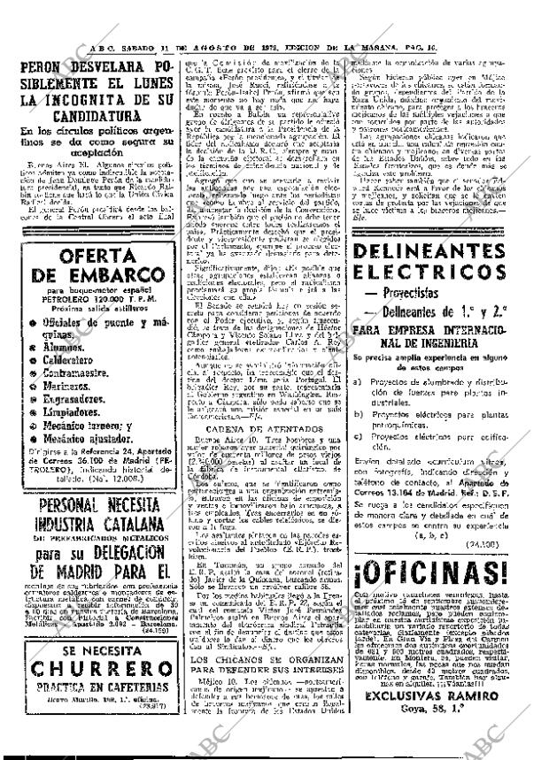 ABC MADRID 11-08-1973 página 16