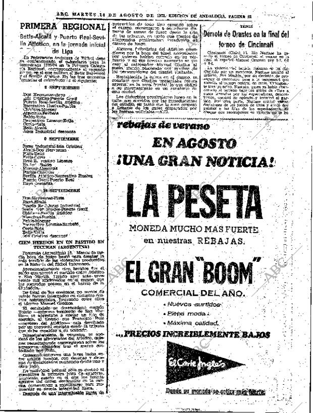 ABC SEVILLA 14-08-1973 página 61