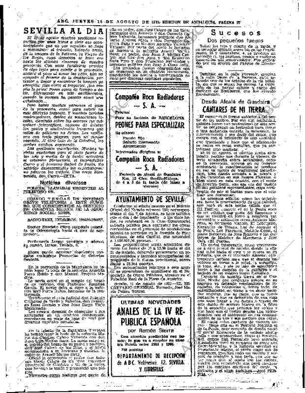 ABC SEVILLA 16-08-1973 página 27