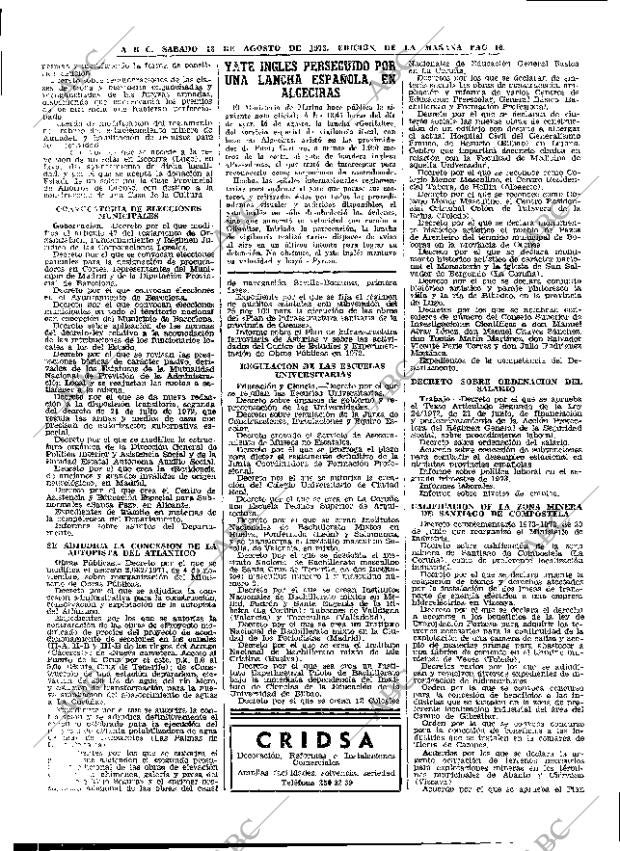 ABC MADRID 18-08-1973 página 16