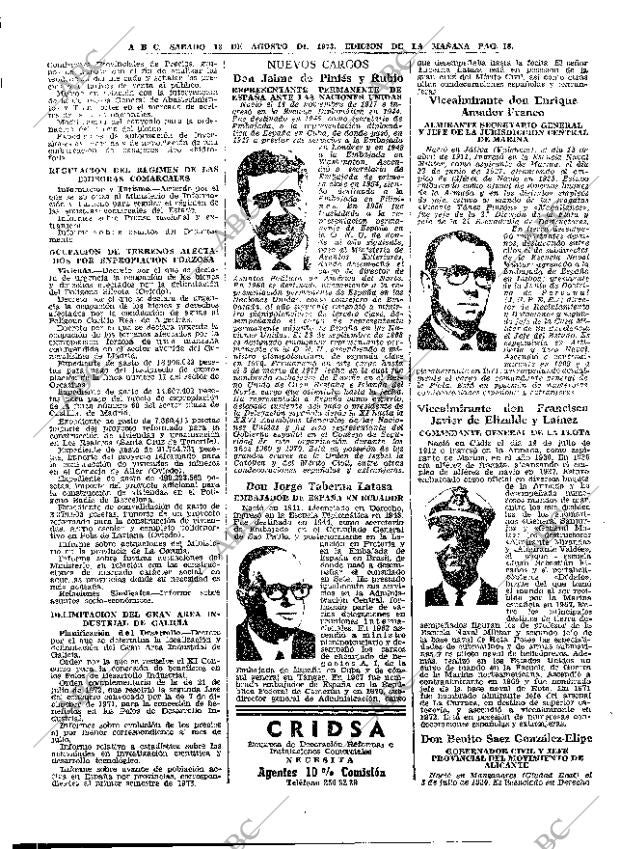 ABC MADRID 18-08-1973 página 18