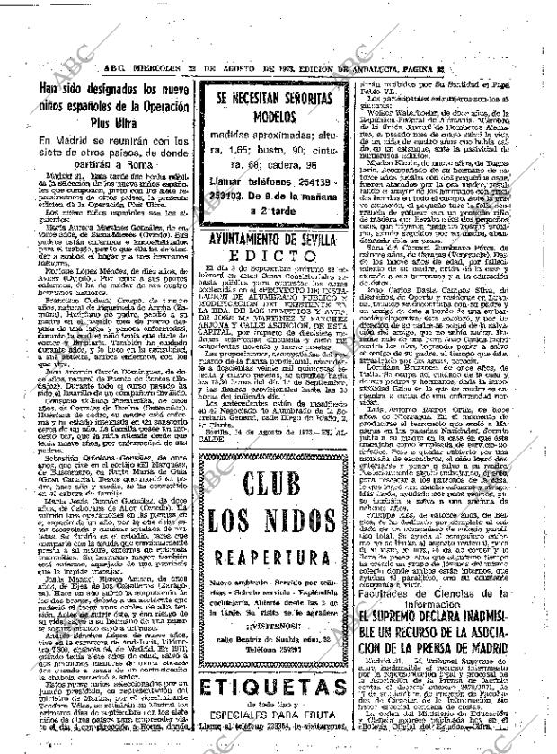 ABC SEVILLA 22-08-1973 página 22