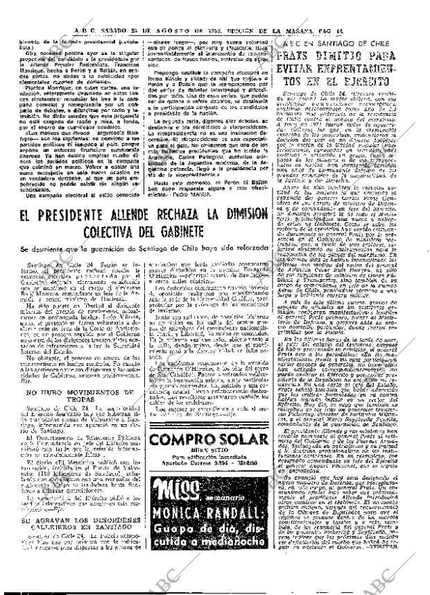 ABC MADRID 25-08-1973 página 14