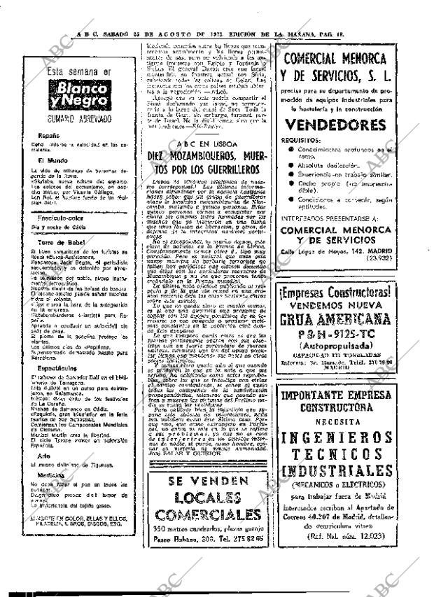 ABC MADRID 25-08-1973 página 18
