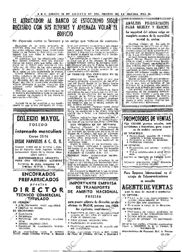 ABC MADRID 25-08-1973 página 23