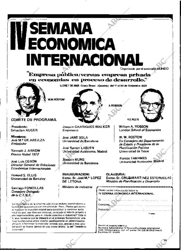 BLANCO Y NEGRO MADRID 25-08-1973 página 31
