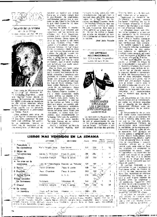 BLANCO Y NEGRO MADRID 25-08-1973 página 74