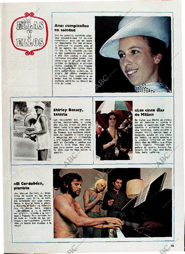 BLANCO Y NEGRO MADRID 25-08-1973 página 75