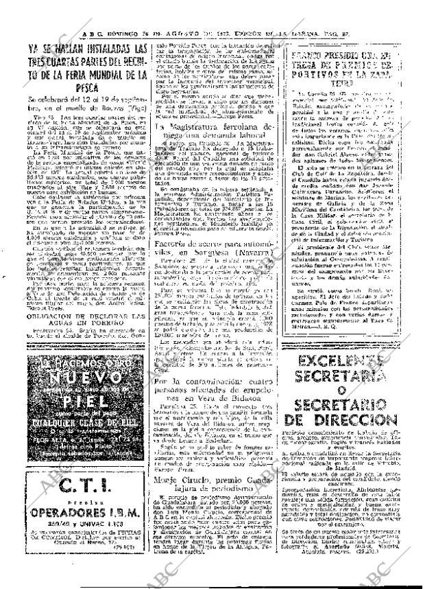 ABC MADRID 26-08-1973 página 27